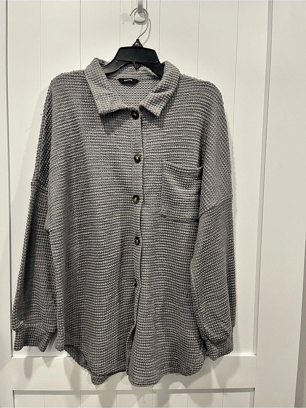 Gray Button Front Cardigan Size XL